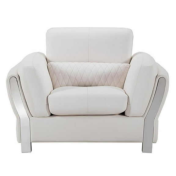 AE690 White Color With Microfiber Leather Chair