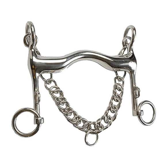 Jacks Imports 116-5-1-2 Stainless Steel Hollow Low Port Weymouth Bit - 5.5 in.