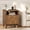 Walnut, variant on Fluted Nightstand with Charging Station, Bedside Table with 2 Drawers and Storage Shelf, Mid Century Modern Side Table for Bedroom Living Room,Walnut