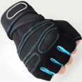 thumbnail image 5 of Gants de Sport Extérieurs pour Hommes Femmes Protège-Poignets Entraînement Physique Gym Cyclisme Randonnée Boxe Exercice Entraînement Long Sans Doigts, 5 of 5