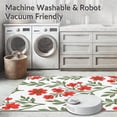thumbnail image 5 of ODIKA 5'x7' Machine Washable Non-Slip Area Rug, Distressed Botanical Floral with Faded Petal Designs High Traffic Rug, Red, 572961, 5 of 5