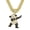 gold panda, variant on Cuban chain pendant necklace, Miami ice chain necklace, animal pendant hip-hop jewelry, suitable for both men and women.
