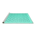 thumbnail image 2 of Ahgly Company Machine Washable Indoor Square Trellis Turquoise Blue Contemporary Area Rugs, 3' Square, 2 of 4