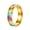 Gold, variant on Rainbow Rings for Women Men Colorful Striped Band Stainless Steel Inlay Couple Simple Dainty Personalized Gift Jewelry Silver 9