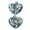 Dark Blue Heart, variant on 2 Pack Heart-Shaped Pot Holders for Kitchen - 5.9*7.8in Heat Resistant Oven Pot Holders with Retro Floral Pattern, Hanging Potholders for Kitchens, Kitchen Mitts for Oven & Oven Mitt