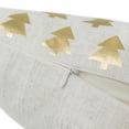 thumbnail image 6 of JWH Christmas Tree Pillow Covers Gold Foil Print Throw Pillow Case Room Square Shape Decorative Rustic Accent Pillow Cover 16x16 inch, 6 of 9