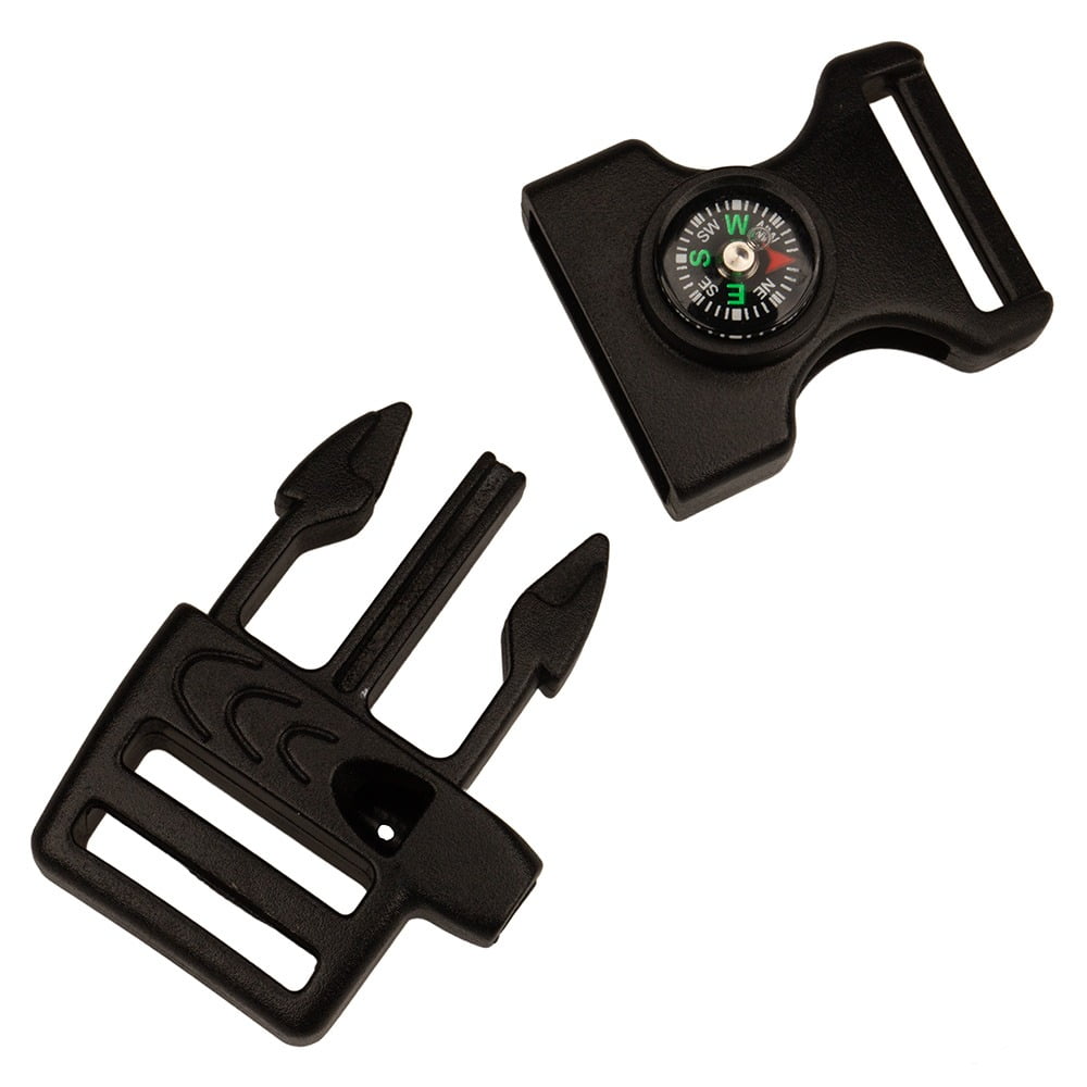 Paracord Planet 3/4" Survival Multitool Buckle – Built in Whistle and Compass – Perfect for Camping & Hiking – 100 Pack