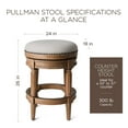 thumbnail image 5 of Open Box Maven Lane Backless Counter Stool, Weathered Oak, Counter Height, 5 of 6