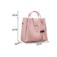thumbnail image 2 of Set 3 Bolsas Bandolera Mujer Cosmetiquera Cartera Borla Logo Xtellar rosa, 2 of 4