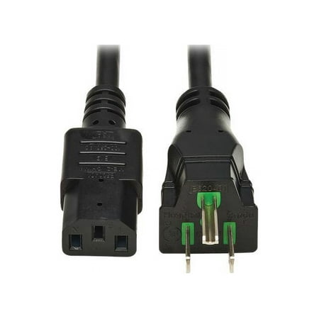 UPC: 0037332266279 | Tripp Lite Safe-IT Antibacterial Hospital-Grade Power Cord Medical 5-15P to C13 Green Dot 13A 125V 16 AWG 10ft / 3.3M Cord (P006AB-010-HG)
