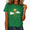 1-Green, variant on Women's Celestial Sun Moon Clouds T-Shirts Crewneck Short Sleeve Boho Symmetry Print Tees Mystical Art Tops