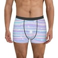 thumbnail image 1 of Balery Striped Gradient Calzoncillos bóxer para hombre, ropa interior de algodón suave y transpirable con cinturilla de nailon-XX-Large, 1 of 5