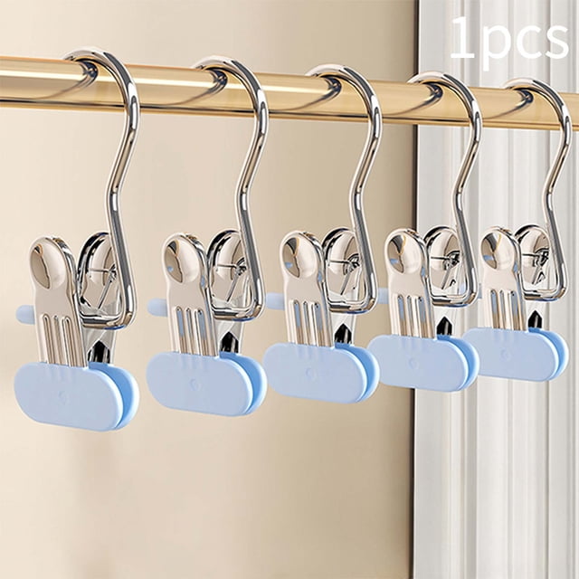 EGNMCR Bacs de Rangement, Conteneurs de Rangement en Caoutchouc Souple Cintres pour Pantalons Clips Organisateur de Placards Multi-Usage en Acier Inoxydable Antidérapant Sans Trace Clip pour Jupes Jeans Acier Inoxydable Clips
