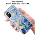 thumbnail image 4 of OnePlus Nord N100 Phone Case, Rosebono Hybrid Bling Glitter Sparkle Epoxy Graphic Marble Colorful Silicone Skin Cover Armor Case for OnePlus Nord N100 (Blue), 4 of 6