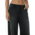 thumbnail image 3 of Female Denim High Waist Pocket Wide Leg Jeans Black XXXL, 3 of 7