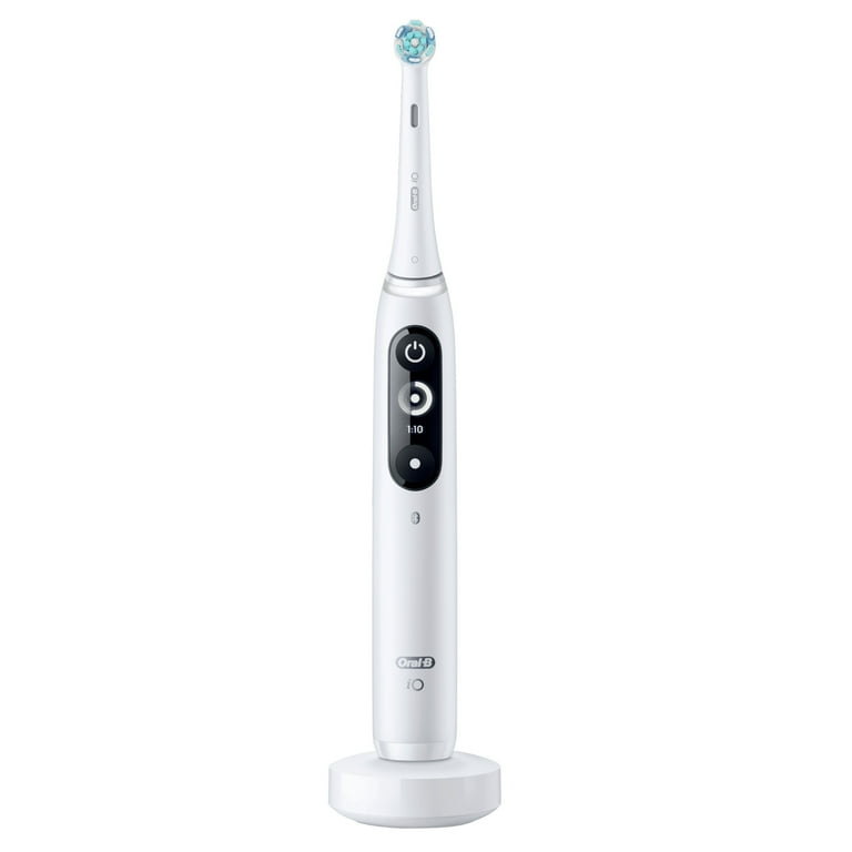 Oral-B iO Series 7 Electric Toothbrush, 2 Brush Heads, White Alabster, for  Adults and Children 3+