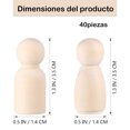 thumbnail image 2 of 40 Piezas De Figuras De Yeso para Pintar, Figuras para Pintar, Mini Personas, Proyectos DIY Y Manualidades, Decoración del Hogar, Madera Natural, 2 of 4