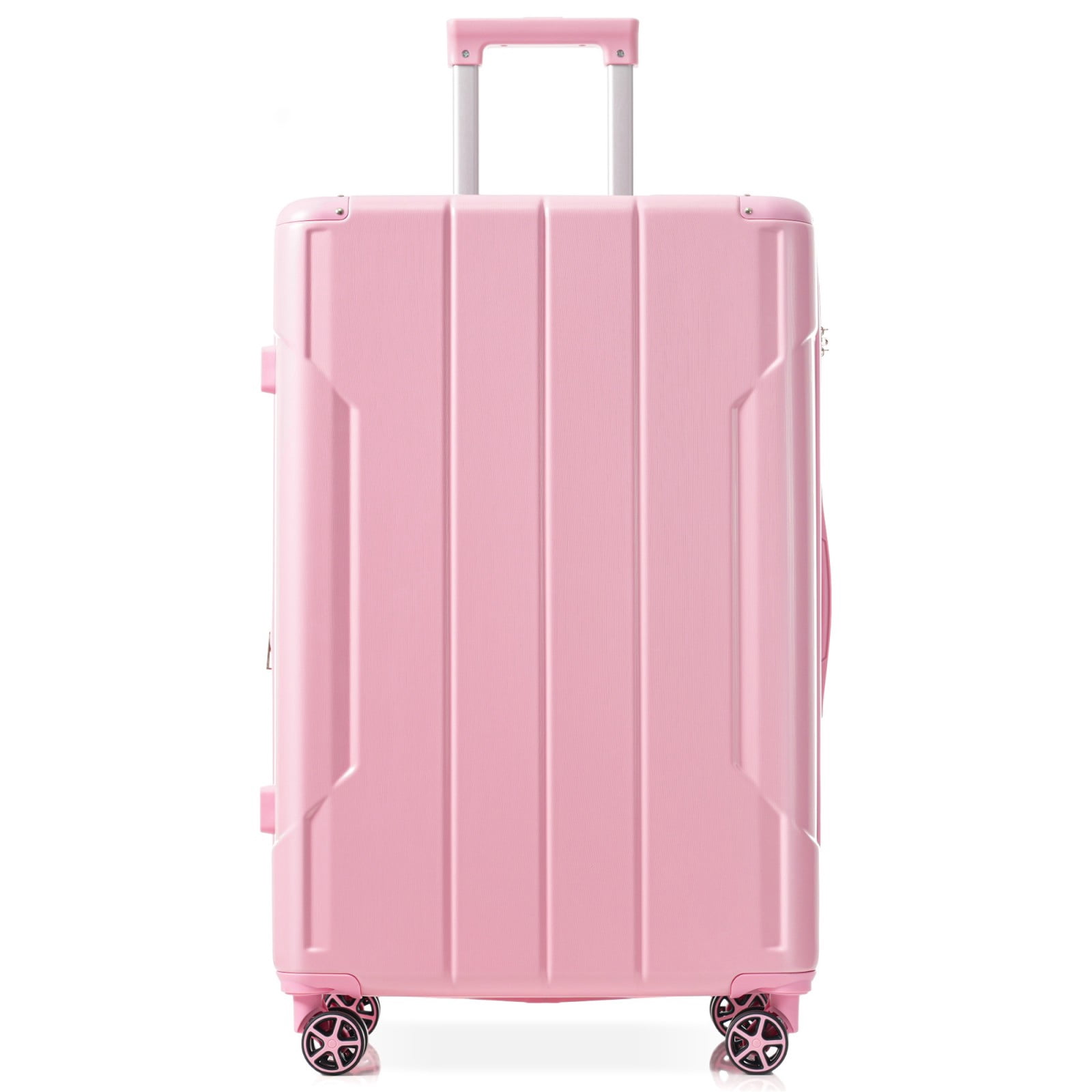 24" ABS Checked Luggage with TSA Lock, 25% Expandable, Double Spinner Wheels, 3-Level Telescopic Handle, Lightweight Durable Suitcase for Long-Distance Trips