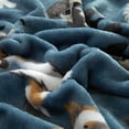 thumbnail image 2 of Mainstays Cozy Blue Dogs Plush Throw Blanket 50" x 60" All Ages, 2 of 5