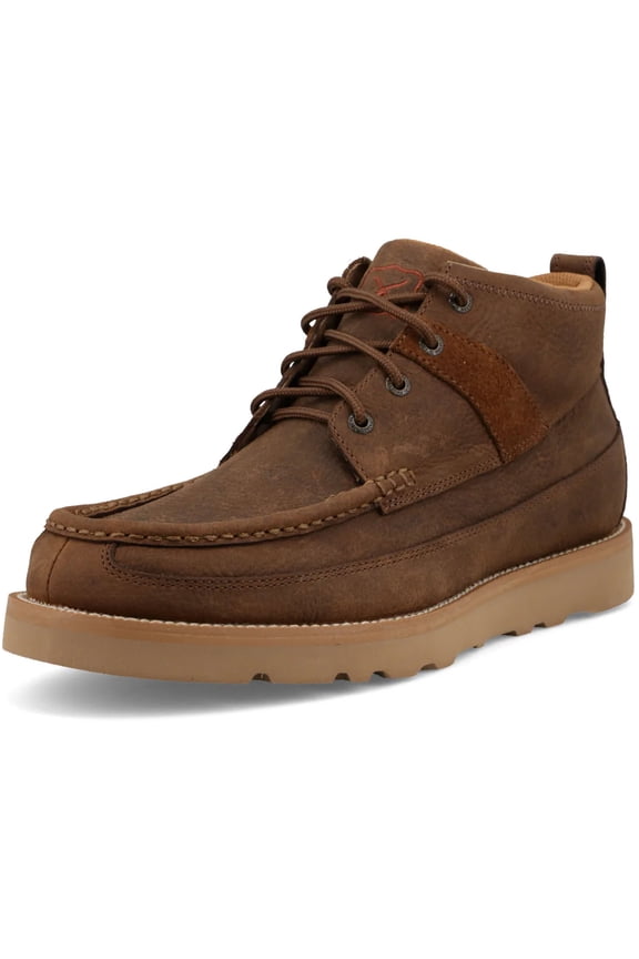 Adult Male 4in Wedge Sole Tobacco Brown Boots, Size: 10, Width: M