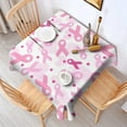 thumbnail image 2 of Pink Breast Cancer Square Tablecloth,Waterproof Square Table Cover,Wipeable Spillproof Washable Table Cover for Home Kitchen Party Decor 42"X42"(107x107cm), 2 of 6