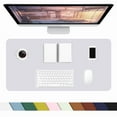 thumbnail image 2 of Leather Desk Mat, Desk Matt for Desktop, Large PU Leather Desk Pad, Waterproof Desk Pad Mat, Office Supplies for Women Men (23.6" x 15.8", Light Gray), 2 of 8