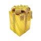 thumbnail image 2 of Escultura en forma de caja de regalo de resina, decoración estética de mesa para el Día de San Valentín. Oro, 2 of 9