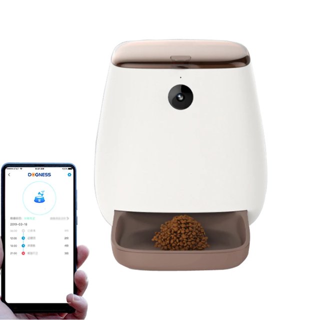 Large Capacity Pet Automatic Feeder Smart Voice Recorder APP Control Timer Feeding Cat Dog Food Dispenser With WiFi Pet Bowl ShopWise Round