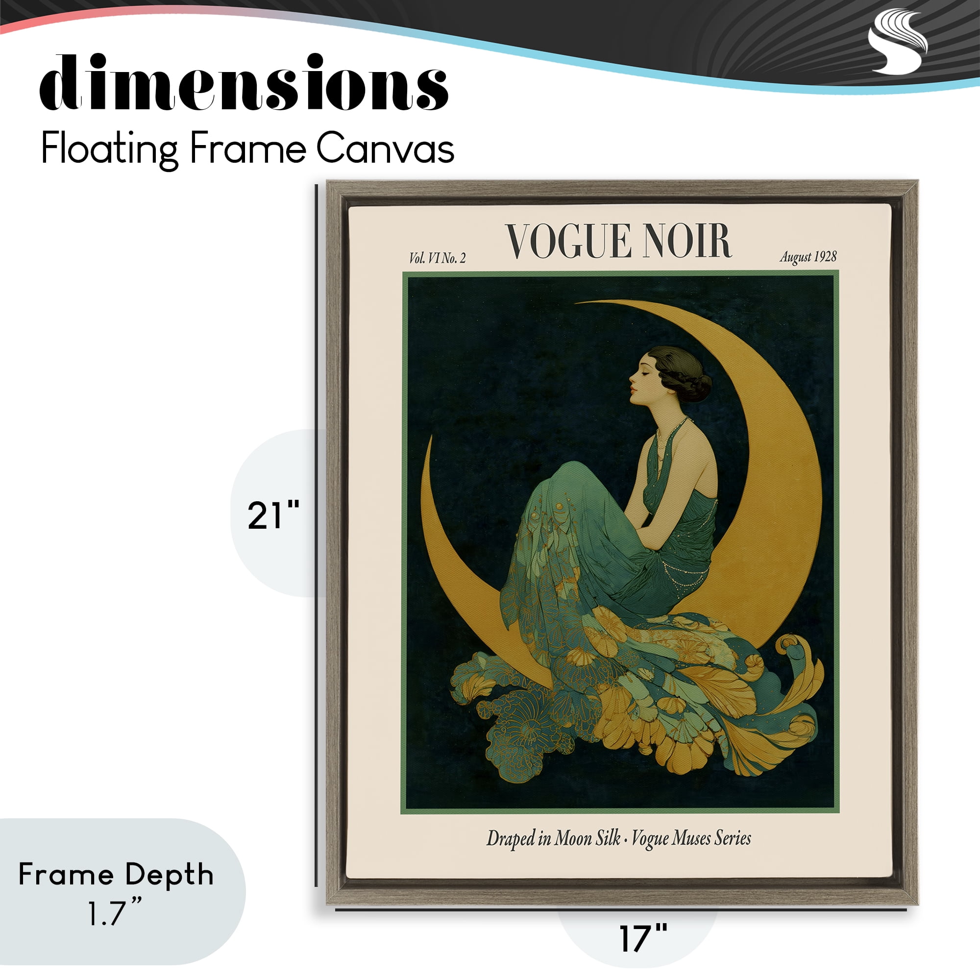 Stupell Industries Draped In Moon Silk Brown Framed Floater Canvas Wall Art, design by A Barefoot Stylist