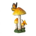 thumbnail image 2 of Pacific Giftware Mushrooms with Butterflies Garden Sculpture Whimsical Mushroom Decor for Forest Fairy Gardens or Outdoor and Indoor Mushroom Decor 13.19" Tall, 2 of 3