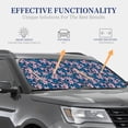 thumbnail image 3 of Kdxio Lilies Flowers Print 2-Piece Sun Shade Front Windshield - Foldable Car Front Window Sunshades for Most Sedans SUV Truck, 3 of 6