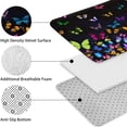 thumbnail image 5 of Black Butterfly Colorful Wings Pattern Bathroom Rugs Sets 3 Piece,Toilet Cover Set,Absorbent Non Slip Bathroom Mats Sets with U-Shaped Contour Rug Toilet Rug Set, 5 of 5