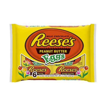 REESE'S Easter Peanut Butter Eggs, 6 Count, 7.2 Ounces
