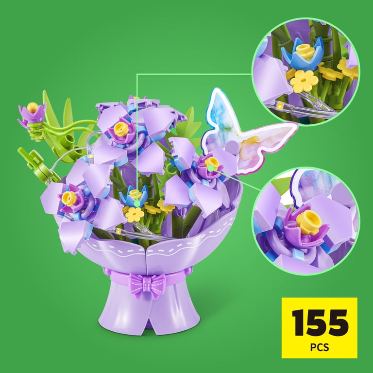 MAX BUILD MORE Premium LED Bouquets Collection (Purple) by ZURU