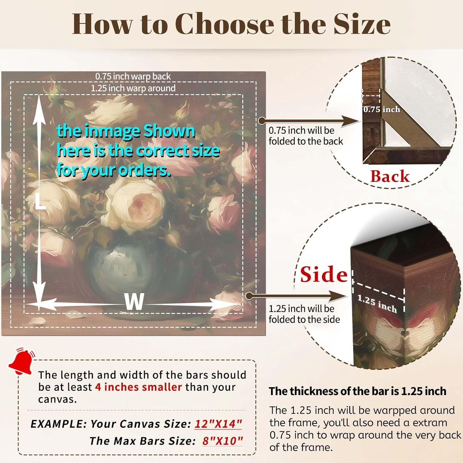 DIY Wood Canvas Frame Kit with Stretch Bar 36x48 Inch Oil Painting & Wall Art - Custom Frames for Paintings & Canvases