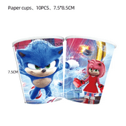 Soniccs Birthday Party Decorations Tableware Set Paper Cup Napkin Cake Topper for Kids Boy Party gifts Baby Shower Supplies