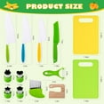 thumbnail image 5 of GoXteam 13 Pieces - Kid Kitchen Knife Tools, Toddler Safe Knives Set, Kids Real Cooking Set with Plastic Wooden Knives, Cutting Boards, Sandwich Cutters, 5 of 7