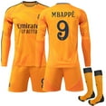 thumbnail image 1 of 2425 Real Madrid Extérieur No. 9 MBAPPE orange Uniforme de football à Manches Longues Maillot Classique, 1 of 2