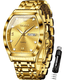 thumbnail image 1 of Reloj De Cuarzo Para Hombre Original Luminoso Impermeable Xtellar dorado, 1 of 3