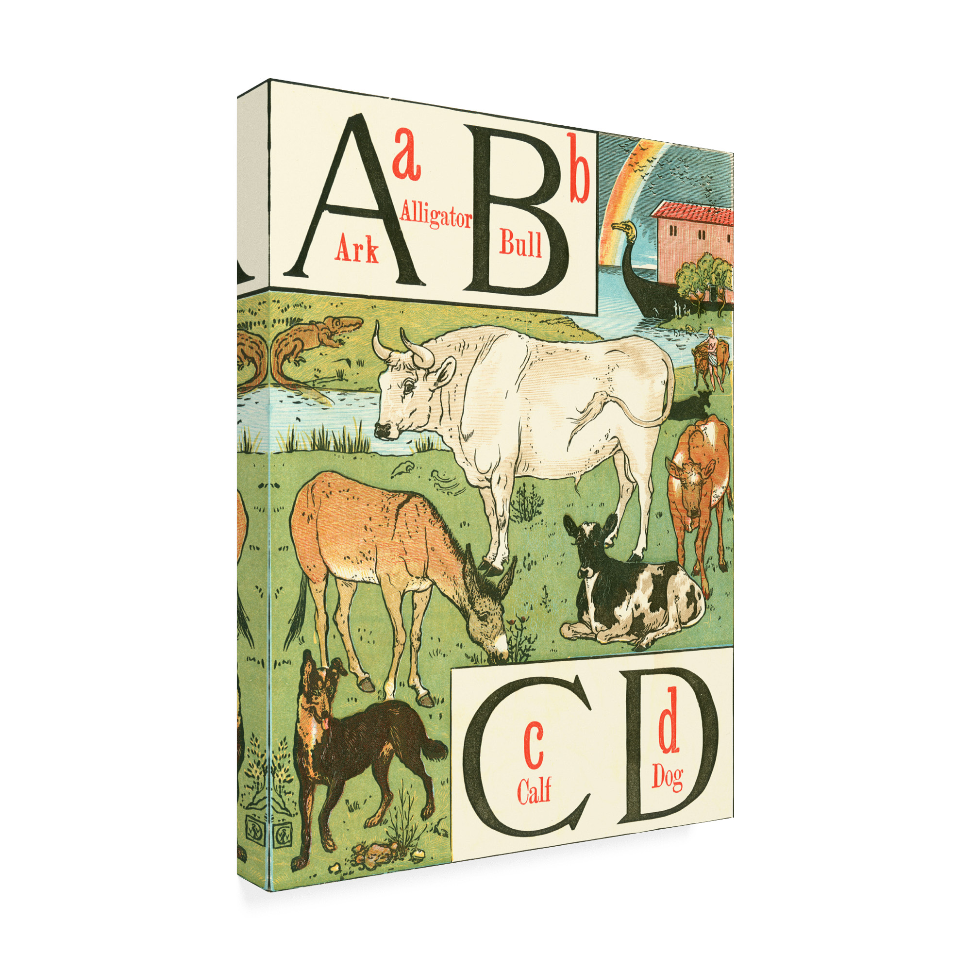 Trademark Fine Art 'Noahs Alphabet I Childrens Art' Canvas Art by Walter Crane
