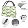 thumbnail image 4 of Yiaed Christmas Trees Print Lunch box lunch bag Portable Insulated Lunch Box for Women Men Cooler Tote Bag with Front Pocket for Work Picnic Travel, 4 of 6