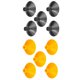 thumbnail image 4 of 10 piezas Niños Arco Ventosas Flechas Tiro con arco Caza Ventosas Flechas Reemplazo Ventosas Flechas (Negro + Amarillo), 4 of 5