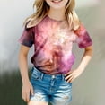 thumbnail image 2 of Little Girls Shirts 3d Graphic T Shirt Round Neck Short Sleeve Tee for Toddler Funny Tee Shirt Girls' Tops, Tees & Blouses Pink,150（10-11Y）, 2 of 4