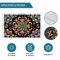 thumbnail image 6 of Black Boho Placemats Set of 8, Ethnic Country Colorful Abstract Floral Motifs Placemats for Dining Table, Place Mats for Kitchen Tabletop, Waterproof Wipeable Dining Table Mats Set, 6 of 9