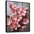 thumbnail image 2 of Designart "Pink Cherry Blossom Garden Nature's Jewel III" Landscapes Framed Wall Art - Traditional Pink Tree Cherry Blossom Living Room Framed Canvas Art, 2 of 6