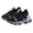 Black, variant on Girls Light-Up Sneakers with Butterfly Print, Breathable Mesh Lace-Up Shoes, Cushioned Glowing Daddy Shoes for Kids
