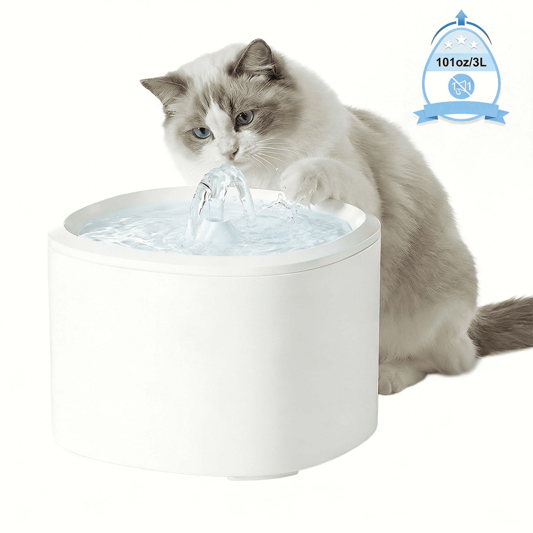 Cats Fountain Dog Water Dispenser 95oz Water Capacity Refill Automatic  Drinking Water Bowl Clear Container
