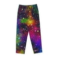 thumbnail image 4 of Sigee Bright Universe Print Women's Soft Pajama Pants - Breathable and Comfortable Lounge Sleep Bottoms with Elastic Waistband and Pockets-Large, 4 of 9