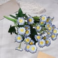 thumbnail image 5 of Artificial Silk Chamomile Flowers - Realistic Faux Hydrangea Stems for Weddings, Home Decor, Centerpieces (Blue, 7 Heads, 10.6in) – Hypoallergenic & Fade-Proof, 5 of 6