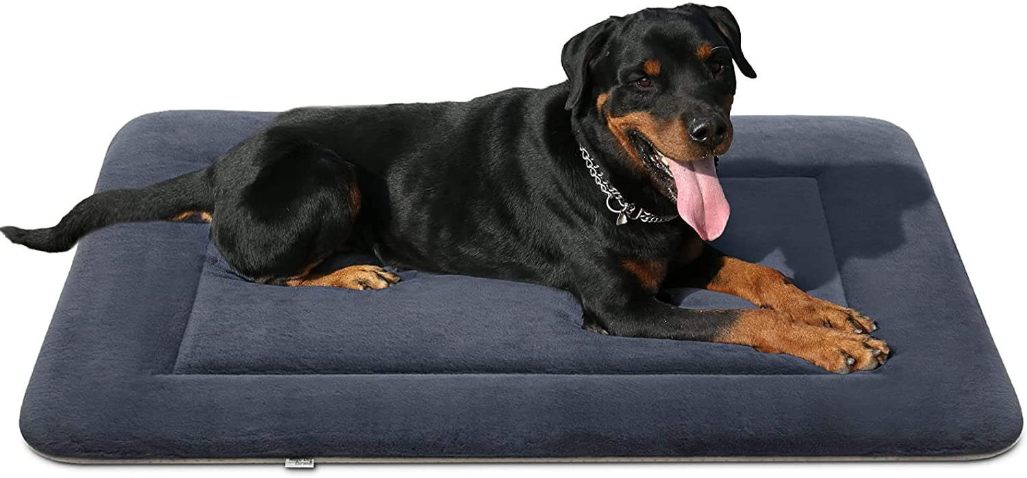 Magic Dog Soft Dog Bed Crate Pad Mat for Large Dog, Machine Washable